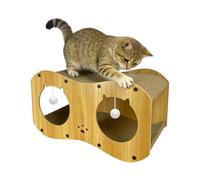 Cat Scratcher House Tunnel, Double Layer Boredom Relief Cat House, Corrugated Cardboard Kitten Scratcher for Indoor Outdoor Pets, Durable Play Furniture with Tunnel Design for Living Room Corner Floor
