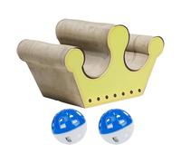 Cat Scratcher, Magnetic Scratch Board, 4.33x3.94x2.76inches, Corrugated Cardboard with Rolling Ball, Multi-Use Bed and Climber, Ideal for Furniture Protection, Indoor Corners, Bedroom Floors