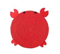 Cat Scratcher Mat, 12 X 12.6 Inch Natural Sisal Crab Shape Cat Scratch Mats, Portable Cat Scratching Pads Toy for Indoor Cats, Cat Scratching Pads Rug Protect Carpet and Sofa