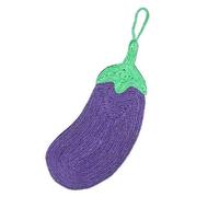 Cat Scratcher Mat, 16.9 X 6.7 Inch Natural Sisal Eggplant Shape Cat Scratch Mats, Portable Cat Scratching Pads Toy for Indoor Cats, Cat Scratching Pads Rug Protect Carpet and Sofa