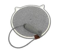 Cat Scratcher Mat | Cat Scratcher Furniture Protector | Cat Scratching Carpet | Cotton Rope Scratch Pad | Cat Mat With Fish Toy | Robust Cat Scratcher Pad For Claw Care And Playtime At Home Or Vet Use
