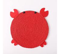 Cat Scratcher Mat, Natural Sisal Crab Shape Cat Scratch Mats, Anti-Slip Cat Scratching Pads Toy for Indoor Cats, Horizontal Floor Cat Scratching Pads Rug