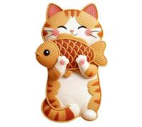 Cat Scratcher Mat Self Wall And Protector Space Saving Vertical Scratching Pad For Indoor Cats To Stretch Cute Scratch Mat With For (Orange, 80x50cm)