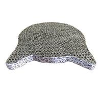 Cat Scratcher - Multiple Shape Compact Corrugated Paper Higher Density Cat Scratching Pad for Family - Protecting Furniture Wall Floor Cat Scratch Pad Non Slip Mat cat head 9.45" x 9.25" x 0.98"