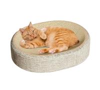 Cat Scratcher - Oval Shaped Design Cardboard Scratcher | Convenient Kitten Bed Scratch Cardboards | Cat Scratching Cardboard Ideal for Protecting Furniture, Cats Play, and Daily Pet Care