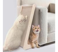 Cat Scratcher Ramp for Indoor Cats, 28" L Shape Vertical Scratching Broad, Sisal Protecting Cats Furniture,Scratch Pad with Wood for Kitten Pets