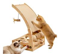 Cat Scratcher Ramp- Primary Wood Material Feature, Technical 1800g Solid Mass Weight; Professional Vertical Natural Claw Care; Durable Multi Level Activity Center | Grinding Pad for Flats & Apartments