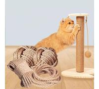 Cat Scratcher Sisal Rope, Thick Cat Tree Repair Cord, Scratch Post Hemp Twine, DIY Project, Gardening Bundling, Home Decoration (12mm x 50m)