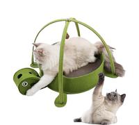 Cat Scratcher - Sturdy cardboard structure, ergonomic curved shape, wear-resistant texture, multi-friendly design | mental stimulation tool, support physical activity, ah