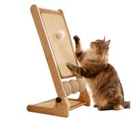 Cat Scratcher Tower - L Shaped Foldable Sisal Post, Vertical Playboard with Sturdy Base and Interactive, Ideal for Small Medium Large Cats Living Room Porch Balcony Bedroom