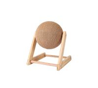Cat Scratcher Toy - 7.09 * 7.09 * 6.3in Cat Scratching Ball On Stand, Interactive Pet Toy With Sisal Rope, Interactive With Wooden Base | Rotating Ball For Indoor Small Cats, Kittens, Dogs, Puppy