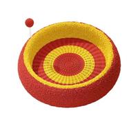 Cat Scratcher with Play Ball for Indoor Cats, Sturdy Furniture Protector, Interactive Scratch Pad Bowl Lounge for Claw Sharpening- round