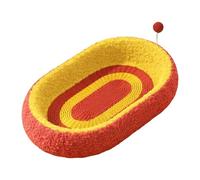 Cat Scratcher with Play Ball - Interactive Toy Protects Furniture & Sharpens Claws- oval