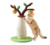 Cat Scratchers - 56cm Kitten Play Post with Khaki Tree - Indoor Training Toy Behavioral Enrichment Stress Mental Stimulation Climbing