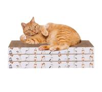 Cat Scratchers for Ind-oor - Corrugated Paper 43x21x3.3cm | Cardboard Cat Scratcher Straight Wavy Design Grinding Claw Toy | Kitten Anti Scratch Pet Supplies Relieves Boredom Keeps Healthy for Indoor