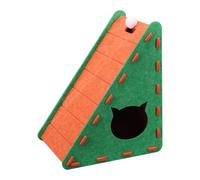Cat Scratchers Indoor Cat Scratching Pad Cat Scratch Pad Triangle Felt Stripe Pad for Cats Semi-Closed Climbing Mat Wear-Resistant for Sharpening Claw, Playing, Relaxing