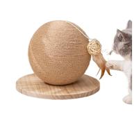Cat Scratching Ball - Interactive Toy with Feathers | Vertical Climbing Frame Anti-Boredom, Wear-Resistant Scratching Post for Indoor Cats, Hunting Stimulation & Exercise