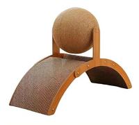 Cat Scratching Ball on Stand, Interactive Cats Scratcher with 360° Rotating Sisal Ball, Cats Scratching Post with Arch Bridge Balls, Cat Scratcher Board for Indoor,Protects Furniture & Rugs