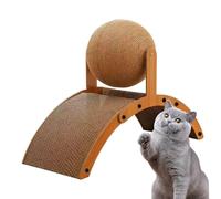 Cat Scratching Ball On Stand Natural Sisal Rotating Toy with Corrugated