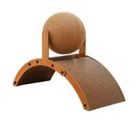 Cat Scratching Ball On Stand Rotating Sisal Natural Interactive Toy