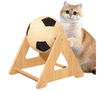 Cat Scratching Ball - Solid Wood Interactive Toy for Pets - Interactive Play Solid Reusable Play for Entertaining Your Kitten at Home Indoor Floor and Encouraging