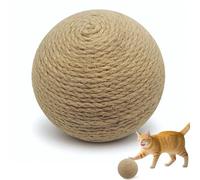 Cat Scratching BallHeavy Duty Hemp Rope Toy, Stimulate Natural Behaviors and Furniture Deterrent, Engaging Scen