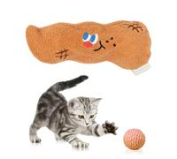 Cat Scratching Balls, Natural Sisal Rope Kitten Toys with Peanut Storage Bag Cute Pet Interactive Toy for Indoor Playing Biting Chewing