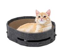 Cat Scratching Bed - Cat Cardboard Scratcher Pad with Bell Balls - High-Density Kitten Scratching Board,for Bedroom Living Room Office Balcony Travel Indoor Hotel Camping
