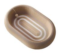 Cat Scratching Bed - Indoor Lounger and Scratch Pad for Kittens and Cats | Cardboard with Soft Fabric, Promotes Play Claw Care, Napping Spot for Small Medium Cats