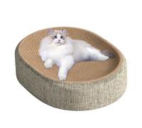 Cat Scratching Board - 2 I N 1 Oval Cat Scratcher Bowl Nest, Sisal Cats Scratch Pad Indoor Kitten Grinding Claw Bed Wear-Resistant Furniture Protector For Couch & Carpets & Sofas