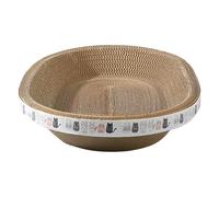 Cat Scratching Board - 2 In 1 Oval Bed Cat Scratcher Cardboard Bowl Nest - Scratching Pad For Indoor Cats - Natural Corrugated Cardboard Scratch Sofa Lounge For Cats Grinding Claw Furniture Protector