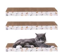 Cat Scratching Board, 3x Corrugated Paper Scratch Pad, 16.93x8.27 Inches Comfortable and Portable, Anti-Scratch Pet Toy for Claw Grinding, Keeps Cats Healthy, Relieves Boredom