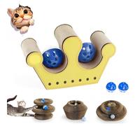 Cat Scratching Board, Accordion Cat Scratching Board, Foldable Scratching Cocoon for Cats, Cat Scratching Mat with Play Balls, Cat Toy to Relieve Cat Anxiety