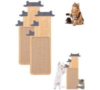 Cat Scratching Board, Cardboard Cat Scratcher, Vertical Scratch Pad Wall Mounted,Wall Munted Sisal Mat, Resistant to Scratching Without Shedding Debris,Protecting the Sofa (2PCS)