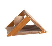 Cat Scratching Board,Cat Scratching Pad - Triangle Kitty Scratching Pad | Vertical Cat Scratcher, Interactive Cat Scratcher Ramp with Sis Rotating Ball