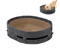 Cat Scratching Board - Cat Toy Cardboard Scratcher with Bell Balls,Kitten Indoor Scratching Board - for Living Room Office Balcony Indoor Bedroom Hotel Camping Travel