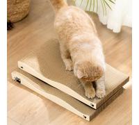 Cat Scratching Board, Corrugated Cardboard Cat Scratcher for Indoor Cats, Durable Scratch Pad, Heavy Duty, Double-Sided Usability, Recyclable, with Catnip (Pack of 2)