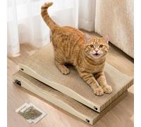 Cat Scratching Board, Corrugated Cardboard Cat Scratcher for Indoor Cats, Durable Scratch Pad, Heavy Duty, Double-Sided Usability, Recyclabl