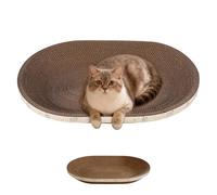 Cat Scratching Board, Funny Corrugated Furniture Protector, Cat Scratcher Bed Pet Couch, for Small Large Kitten Play Sleep Enrichment Indoor Outdoor Corner Floor Cage (Brown-1Pc)