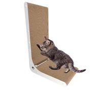 Cat Scratching Board - L Shape Scratching Pad, Cat Scratching Box | Vertical Wall Mounted Cat Scratching Board, Corrugated Cardboard Scratchers for Indoor Cats, Kitten, Provides
