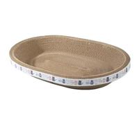 Cat Scratching Board, Round Cardboard Cat Scratcher, Wear Resistant Corrugated Paper Scratcher, 16.9x10.2x3.5" Small Couch Protector, Scratchers For Indoor Cats