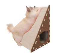 Cat Scratching Board, Vertical Integrated Scratching Board with Climbing Mat, Triangular Cat Cushion Made of Felt, Non-Losing Climbing Mat, Wall Hanging for Peace, Play, Living Room