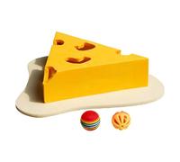 Cat Scratching Board - Wear-Resistant Kitten Scratch Pad With Cheese Design, Durable Pet Furniture | Interactive Cat Scratcher Toys, Corrugated Cardboard Pads, Indoor Exercise Tools For Small Medium L