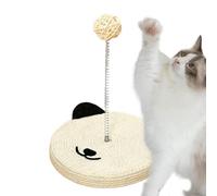 Cat Scratching Board with Ball, Sisal Cat Scratch, Sisal Stick Interactive Cat Head Shape Ball - Built-in Bell Home Furniture Protection, Mental Physical Exercise Toy for All Breeds