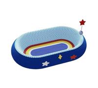 Cat Scratching Board with Toy, Large Oval Scratch Pad for Small Medium Large Cats, Jute Sisal Claw Grinding Tool 24.02x15.75x4.72inch