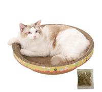 Cat Scratching Bowl - 2in1 Cat Scratching Board and Bowl, Cat Scratching Board | No Lint Scratch Board Round Scratcher Bed | Catnip Recycle Scratcher For Grinding Claws Toy Ideal for Sleeping and Play