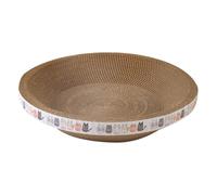 Cat Scratching Bowl Bed - Oval Corrugated Cardboard Pad, Multipurpose Cat Scratch Toy, Comfortable Design, Claw Grinding Room, Cozy Accessory