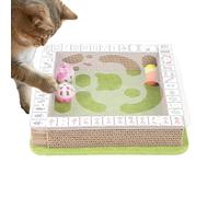 Cat Scratching Box, Mahjong Design, Scratch-Resistant, Interactive and Entertaining, Corrugated Cardboard Scratching Toy for Cats, for Kittens: Feeding, Entertainment, Reduce Boredom and Protect Your