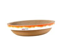 Cat Scratching Cardboard Pad Spacious Scratch Pad Bowl Nest for Indoor Cats Training Toy Cat Scratcher Bed- Extra Large