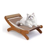 Cat Scratching Chair, Cat Scratcher Pad, Cat Mini Chair with Sisal Scratching Pole, Cats Lounger with Removable Scratching Pad for Indoor Small Pets